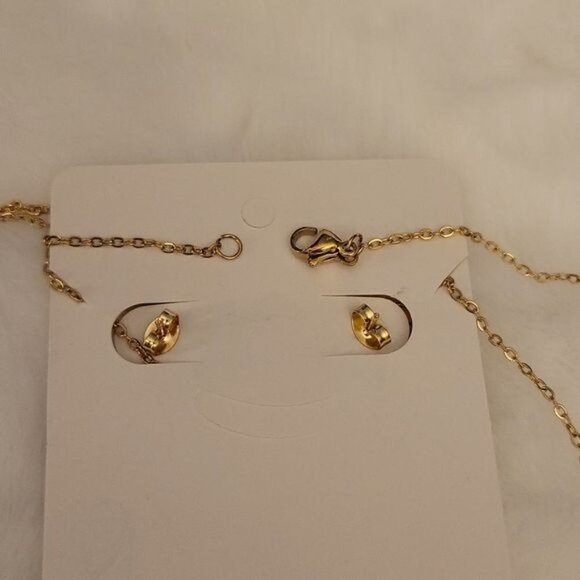 Moon & Dragon-fly Stainless Steel 3 Pc Jewelry Set - Picture 2 of 3